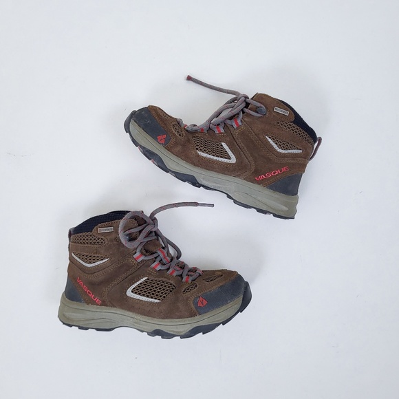 Kids Vasque Boots hiking lace-up lacing tall insulated rubber soles tread - Picture 12 of 13